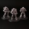 Space Christmas set of 3 minis from Cross Lances Sudio. Total heights apx. 37mm - 45mm. Unpainted resin miniatures product 4